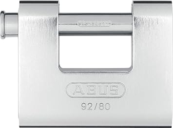 ABUS 92/80 KD All Weather Solid Brass Steel Jacket Monoblock Padlock | Keyed Different