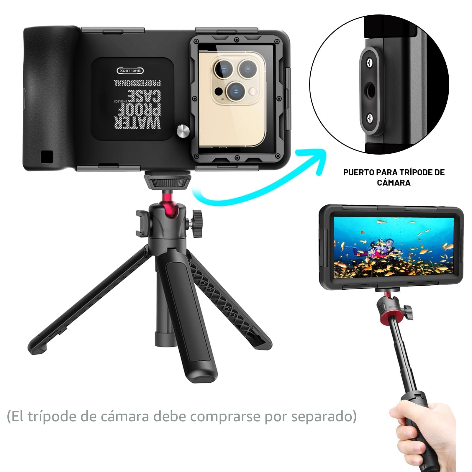 Funda Impermeable Móvil IPX8 Bolsa para Móvil Estanca a Prueba de Agua Compatible para iPhone 17 Air 16e 16 Plus 17 16 Pro 17 16 Pro MAX 14 Pro 13 Pro MAX 13 13 Pro 12 13 Pro MAX Samsung S25 s24