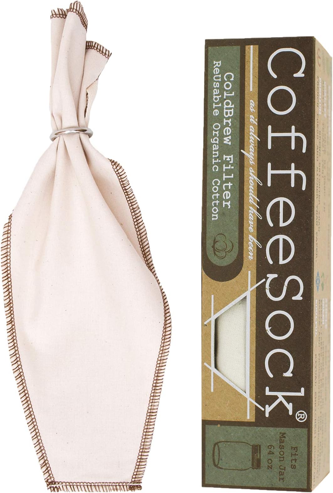 CoffeeSock Cold Brew Coffee Model CB64 Organic Cotton Cloth Filter