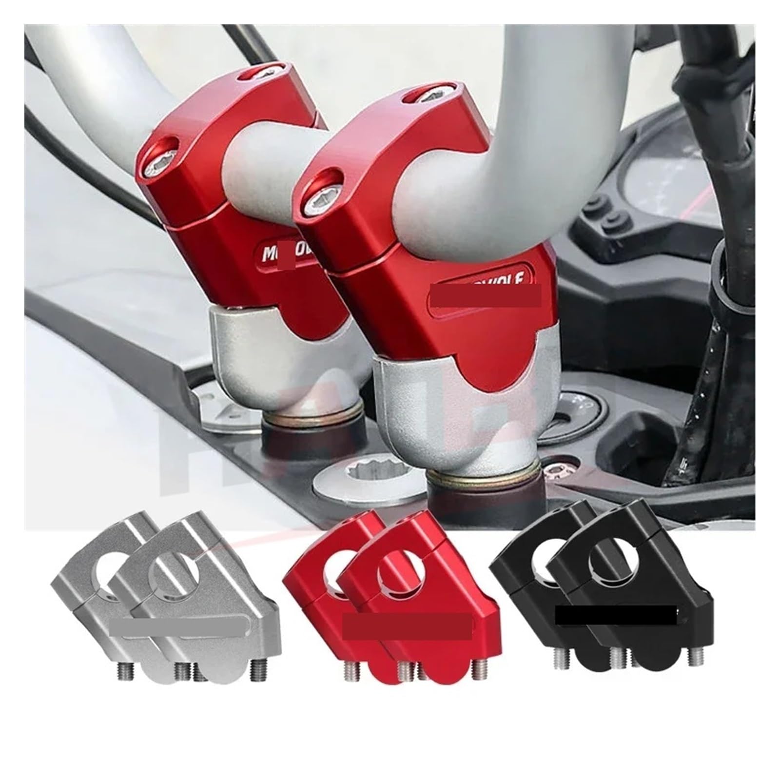 Motorrad Lenkererhöhung Motowolf 22mm 28mm Motorrad Lenker Riser Motocross Lenker Erhöhung Clamp Mount Pit Bike Motorrad Zubehör