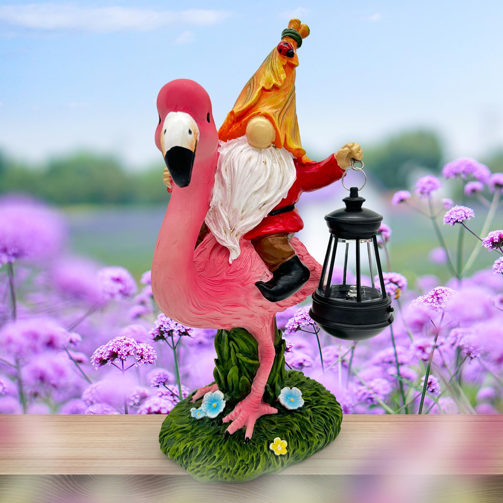 Amazon.com: Quterhero Gnomes Flamingo with Solar Lantern
