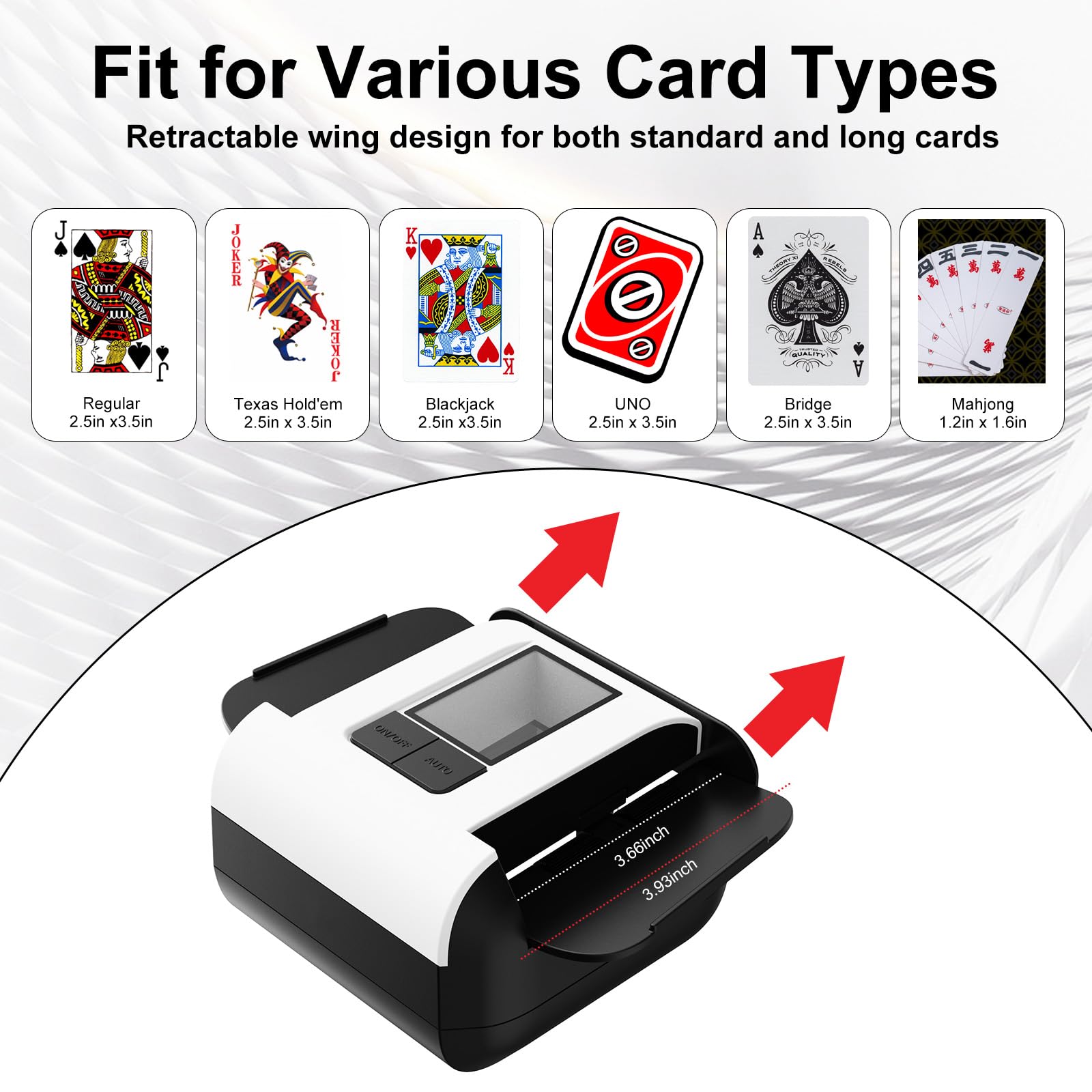 Gelabur Automatic Rechargeable Card Shuffler Machine for 1-2 Decks - Image 2