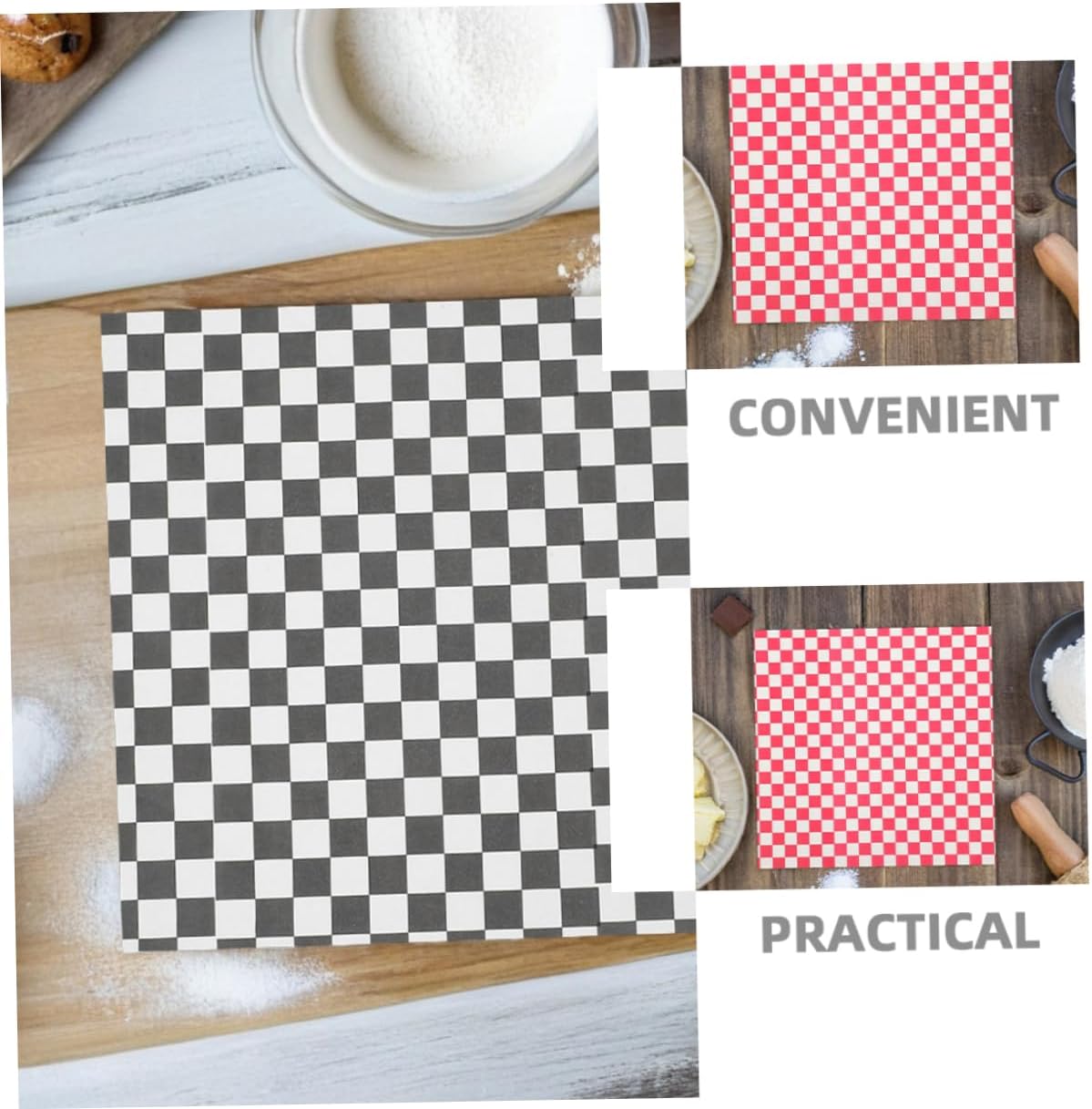 Zerodeko 100pcs Wax Paper Sheets: Precut Parchment Baking Sheets For Cookies Grease Resistant Sandwich Wrapping Paper For Bread Party Picnic Assorted Color