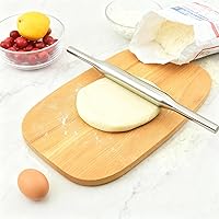 Vista 6 de Rodillo de acero inoxidable de grado profesional para cocina en casa, pizzería, panadería (11.7 in)