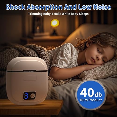 Miniatura 4 de Cortauñas eléctrico inteligente 3 en 1, cortaúñas eléctrico con pulido, 3 velocidades, recargable por USB, lima de uñas eléctrica automática para