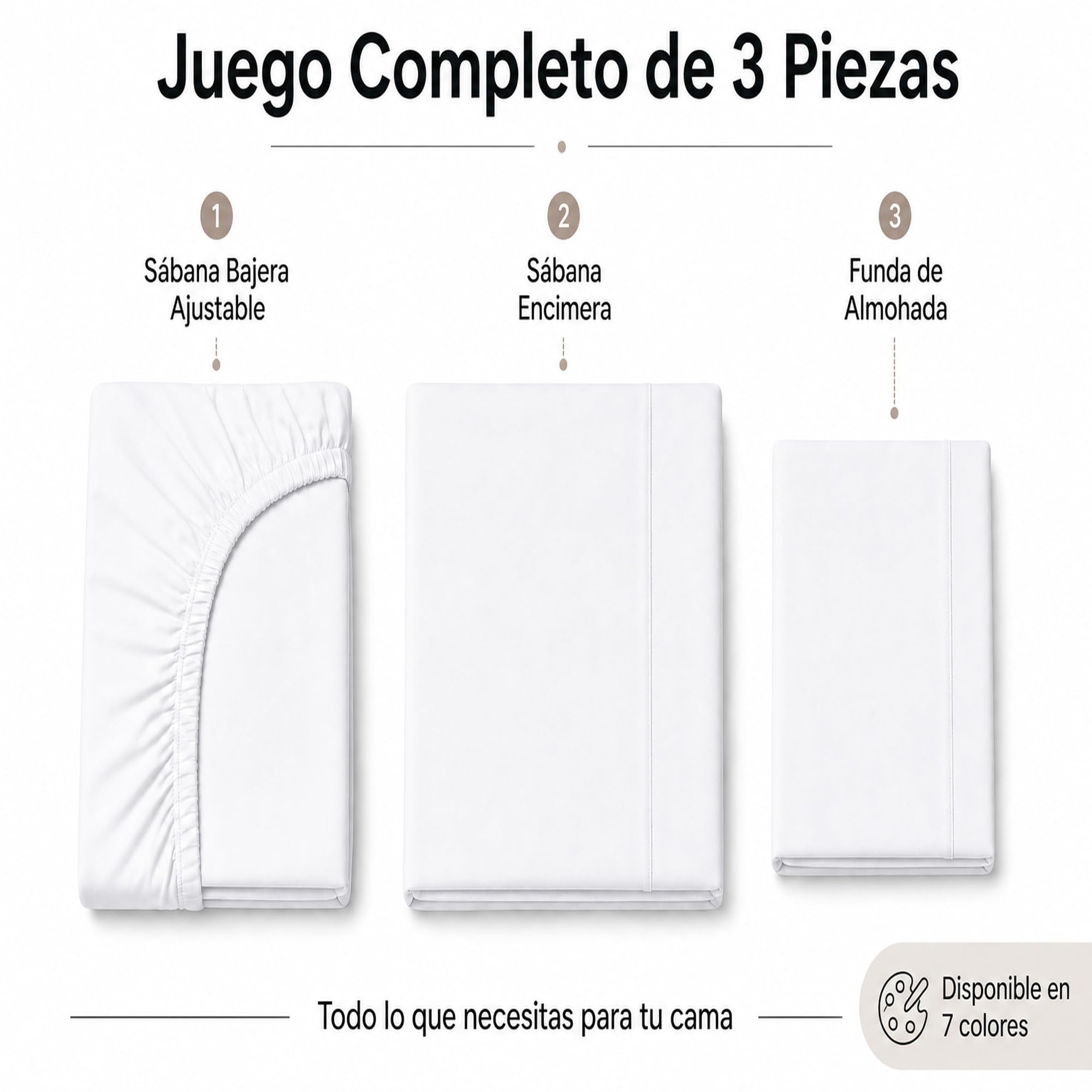 Degrees Home Premium – Juego de Sábanas 90x190 cm 3 Piezas: Sábana Bajera Ajustable, Encimera y Funda de Almohada 90X45 – Microfibra Cepillada, Suave, Oeko-Tex Certificado