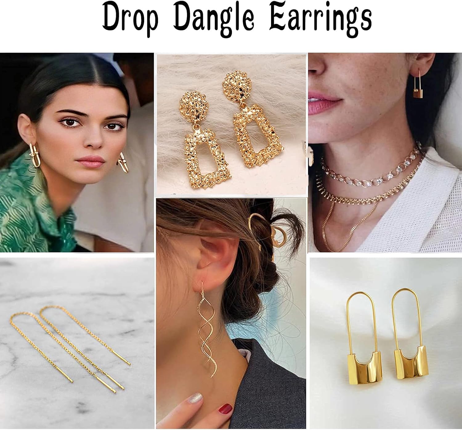 65 Pairs Fashion Earrings for Women, Boho Statement Tassel Rattan Leather Earrings Butterfly Acrylic Hoop Stud Drop Dangle Earrings Set, Hypoallergenic for Sensitive Ears