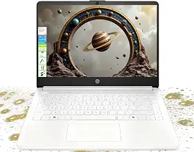 HP Laptop HD de 14 polegadas - Intel Celeron, 8 GB de RAM, 64 GB eMMC - leve e bateria de 12H, design elegante com várias portas, webcam/microfone para empresas/estudantes/turistas - Microsoft 365