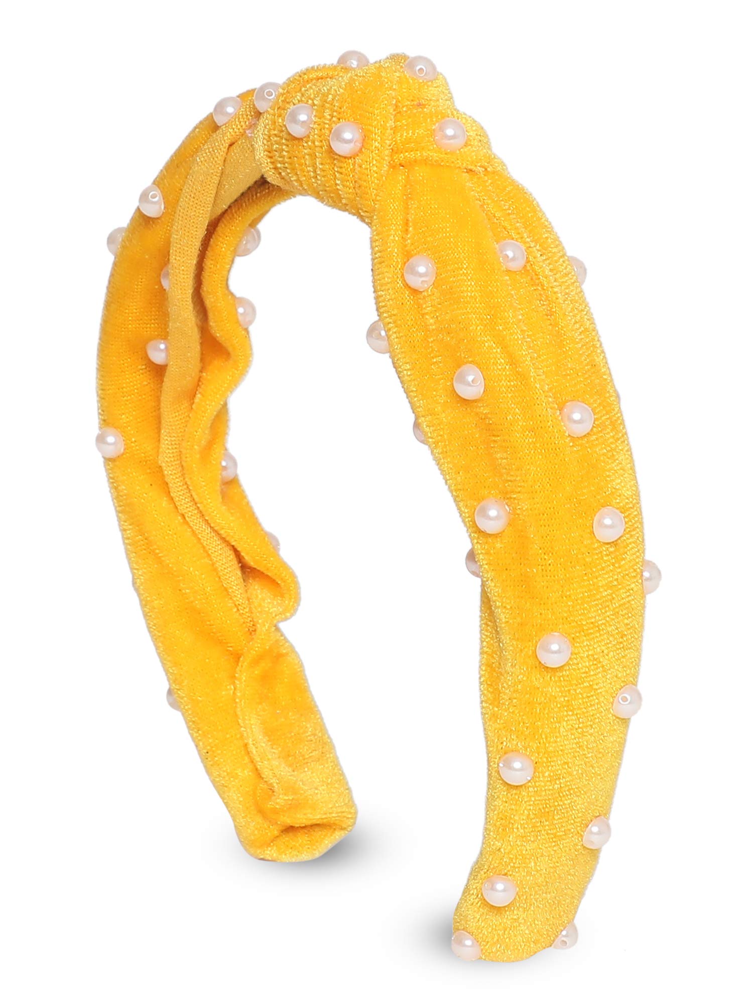 Tashvikas Hair Accessories solid fabric Knot soft Hairband For Girls and women (Yellow) (B08WJHRTF5) Amazon Price History, Amazon Price Tracker