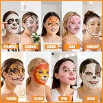 9 Packs Animal Character Facial Masks, Deep Hydrating Spa Masks for All Skin Types, Gift for Kids' Birthday Party, Enjoy Skincare Life, Girl's Night