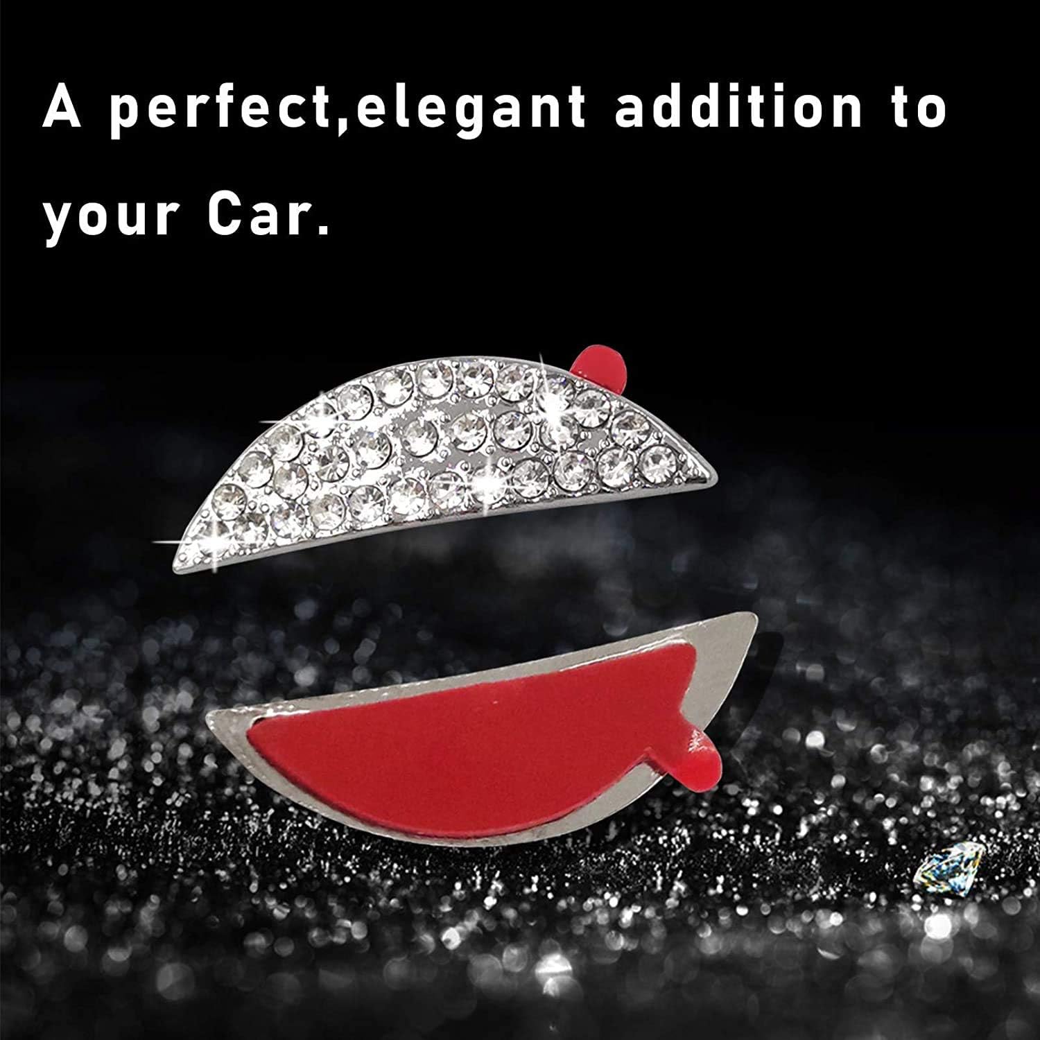 Steering Wheel Bling Crystal Emblem for Nissan, Shiny Accessories Parts Logo Sticker Badge Decals Covers Interior Decorations (Center)