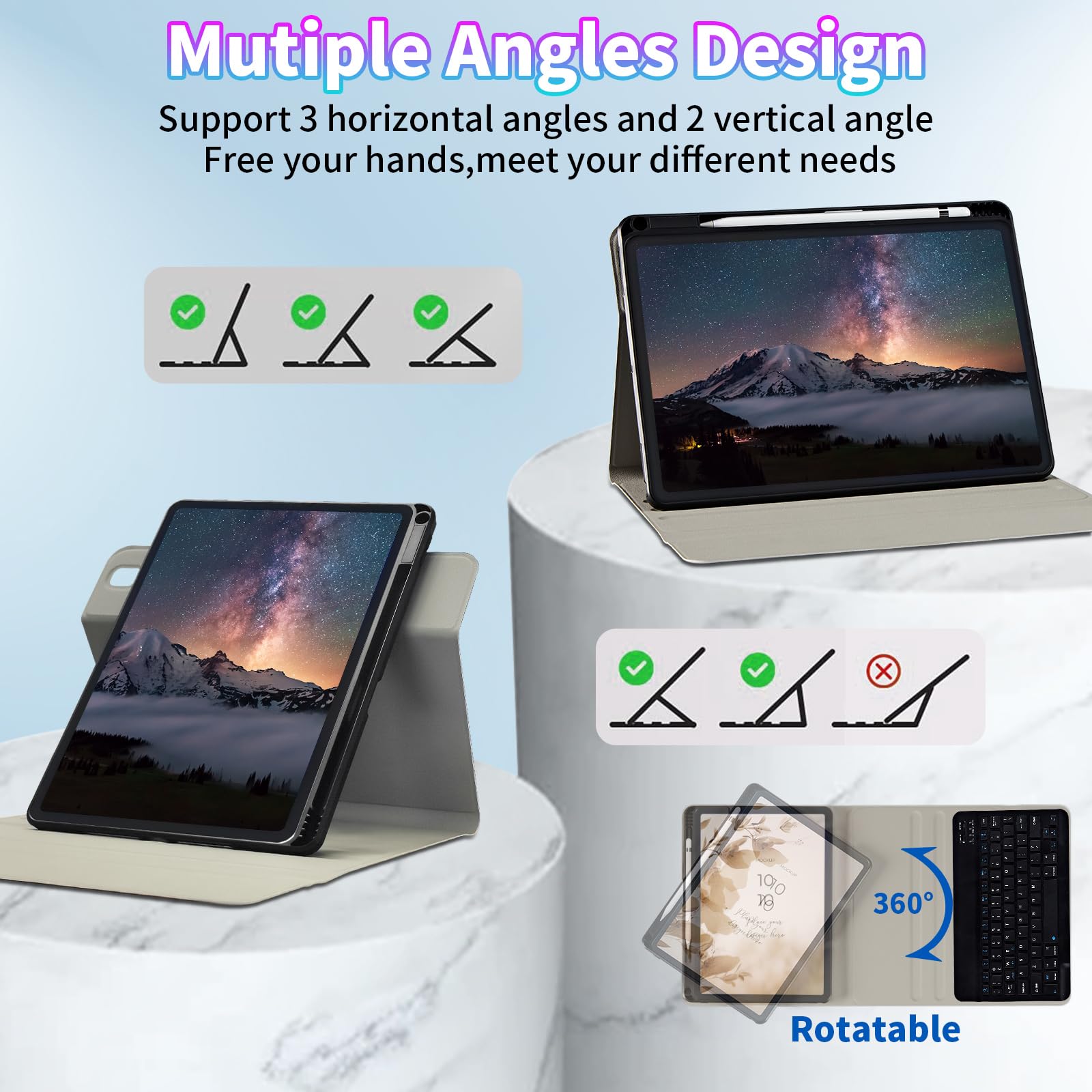 Amazon.com: BPQOJB Galaxy Tab S9 Plus Case for Samsung Tab S9 Fe