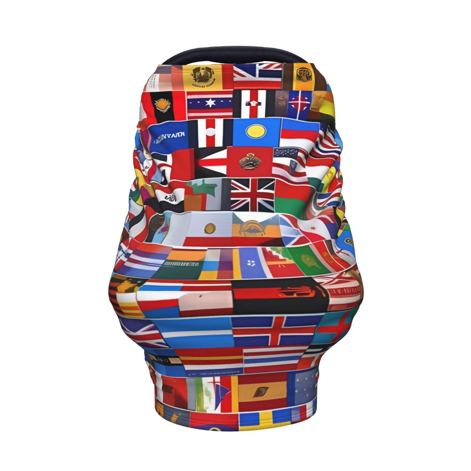 XZDHYZ Various flags Versatile full-print Stroller Chair Cover/Nursing Cover, specially designed for your baby, Black