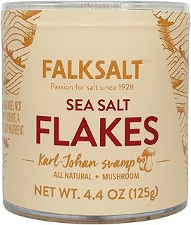 FALKSALT | Wild Mushroom Sea Salt Flakes 4.4oz. | Gourmet Finishing Salt | Non-GMO, Kosher and Halal Certified