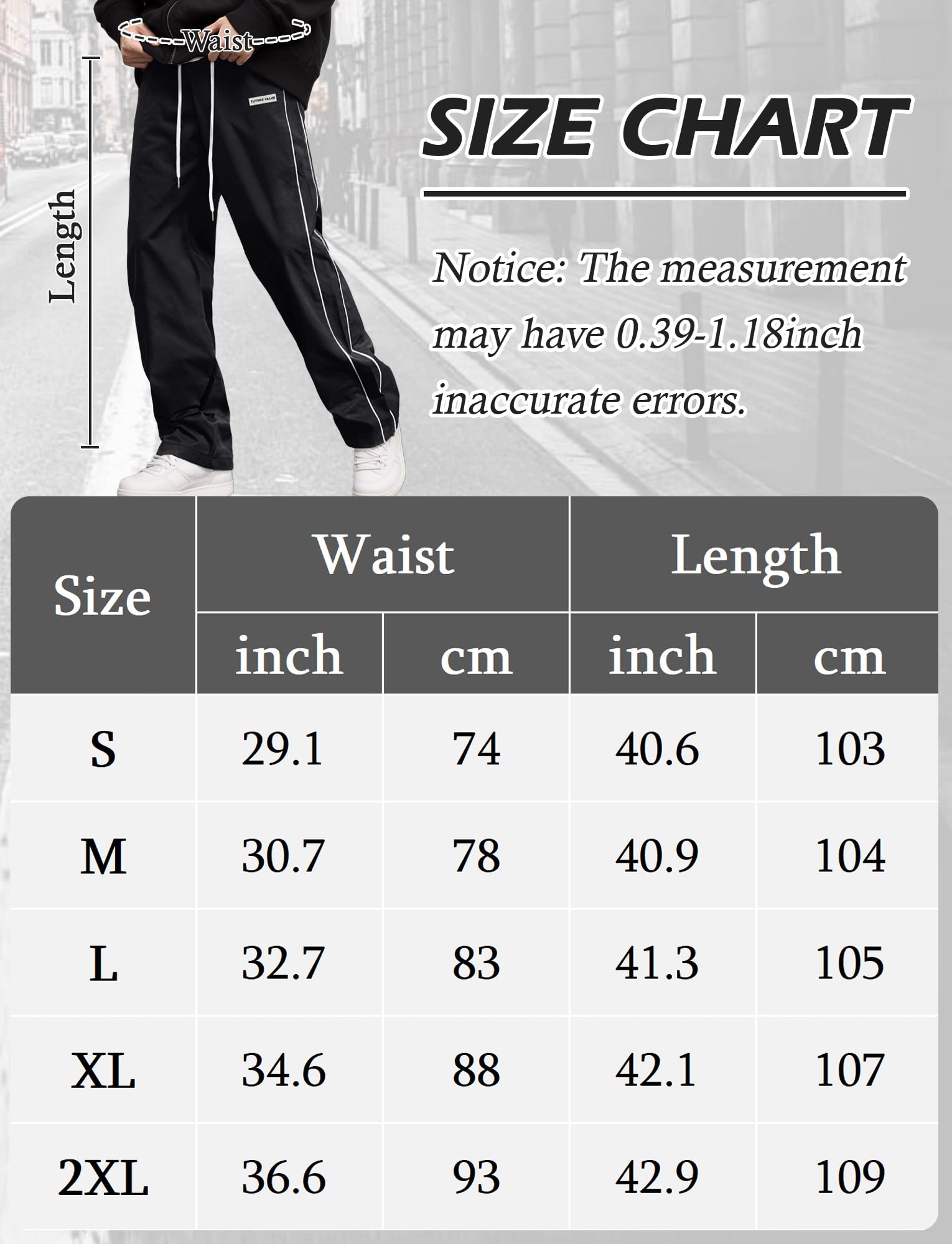 AIEOE Pantaloni da jogging da uomo, Y2K, larghi pantaloni sportivi con coulisse, per il tempo libero, con pistagna