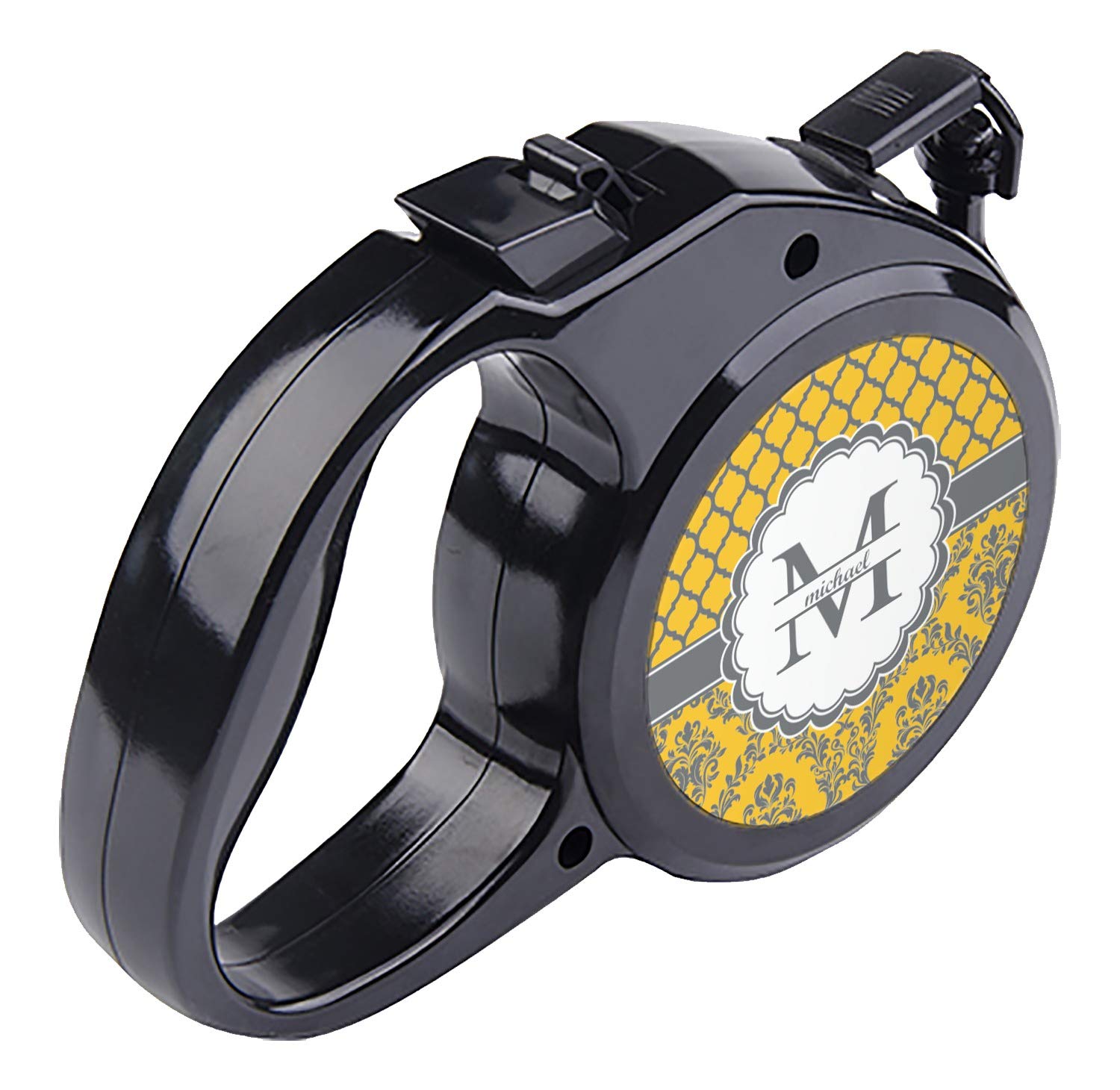 YouCustomizeIt Personalized Damask & Moroccan Retractable Dog Leash - Small
