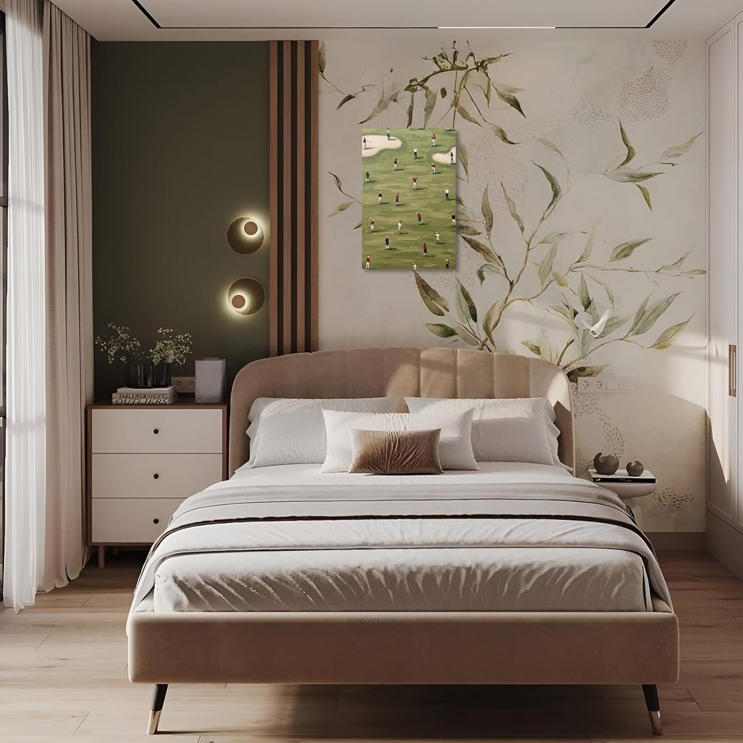 Vintage Tiny Golfers Poster Minimalist Golf Course Green Decorations Canvas Wall Art Abstract Sports-Inspired Prints Painting For Home Bedroom Dorm Wall Decor 16x24in Unframed - Image 7