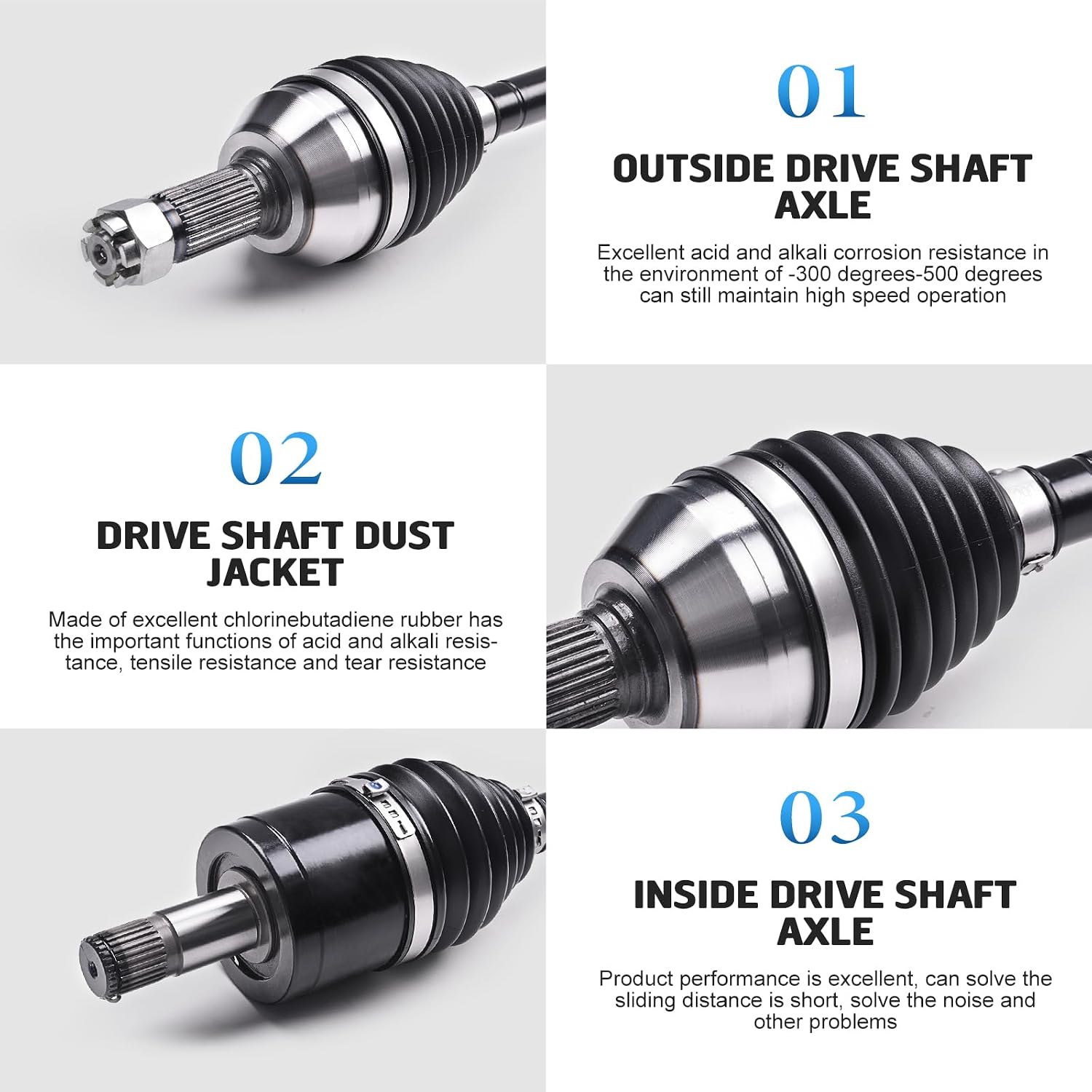KLV Rear Left Drive Shaft CV Axle Compatible with 2016 2017 2018 2019 2020 2021 Honda Pioneer 1000 Pioneer 1000-5 Pioneer 1000-5 DELUXE 42350-HL4-A01 42320-HL4-A01