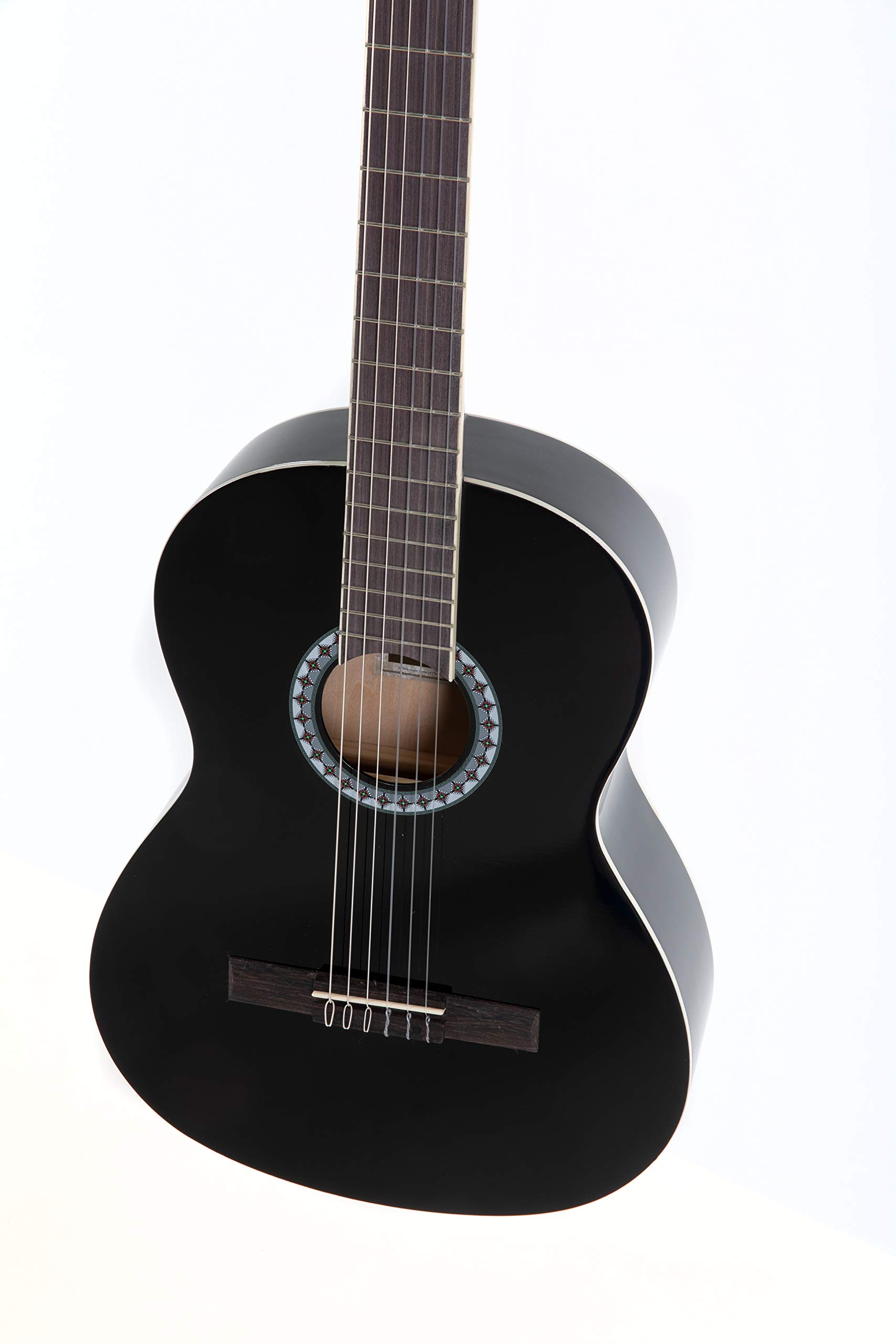 GEWA Chitarra classica, Chitarra Basic, corpo tiglio, tastiera in legno di pakka, meccaniche cromate, 4/4 nero