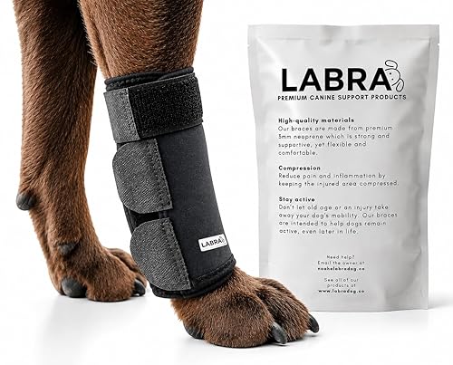Labra Dog Front Leg Brace - Compression Wrap with Adjustable