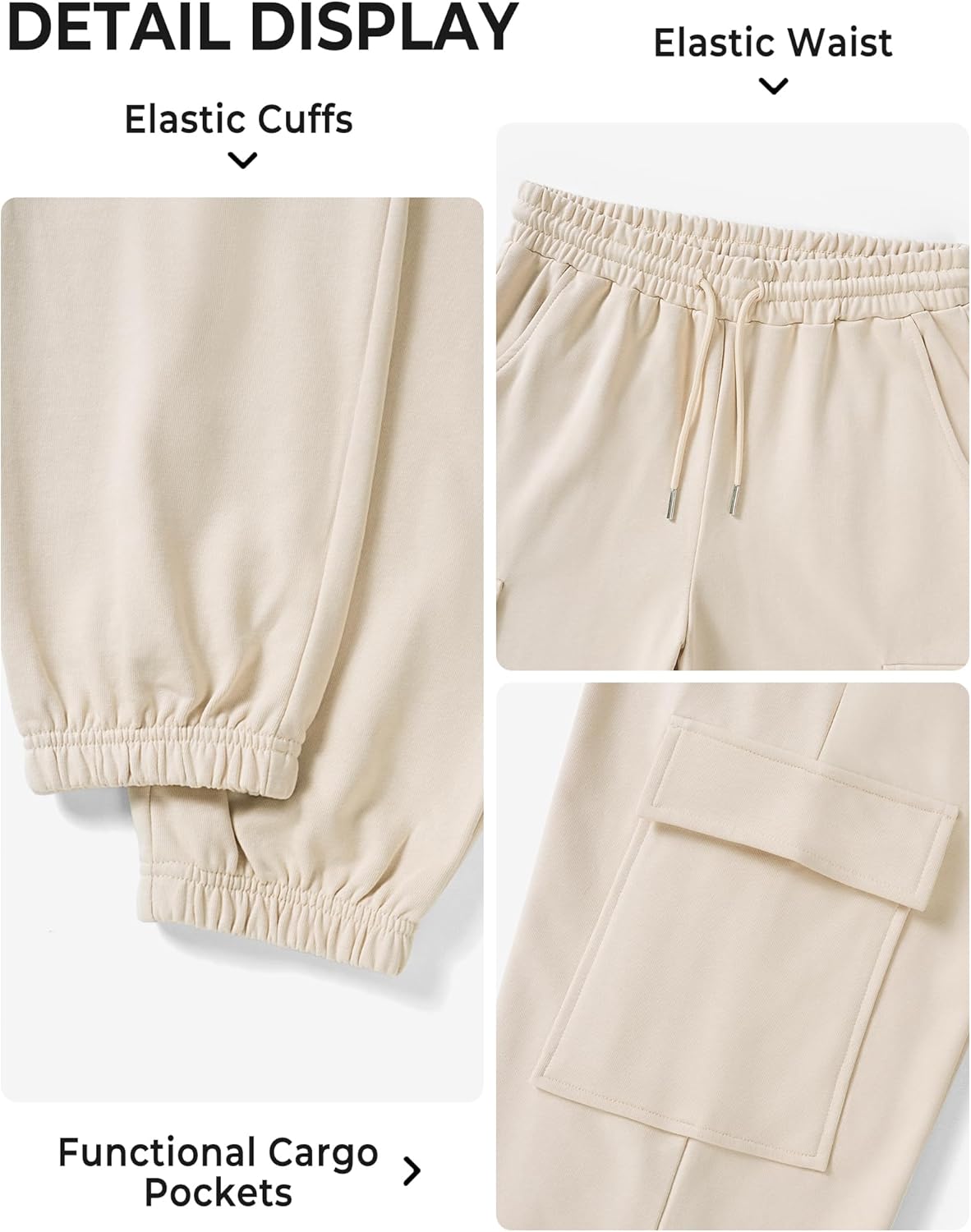 BOOPH Girls Sweatpants Kids Baggy Cargo Pants Athletic Drawstring Jogger Pants with Pockets 7-14Y - Image 6