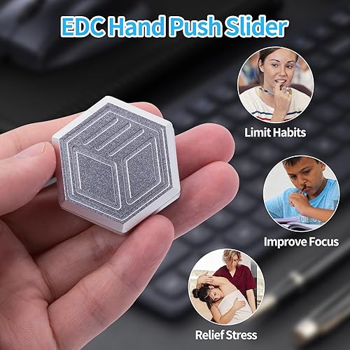 Miniatura 5 de OBEST Fidget Slider hexagonal deslizante en múltiples direcciones Fidget Toy Magnet para adultos Fidget Slider Juguete para adultos Juguete para