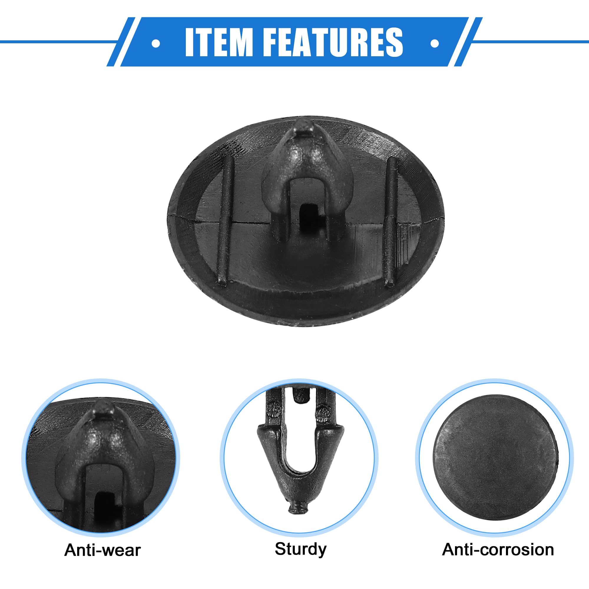 VekAuto 25 Pz Clip di Fissaggio Cappuccio Compatibili per Toyota e per Lexus, Clip di Fissaggio in Plastica Nera Resistente all'Isolamento