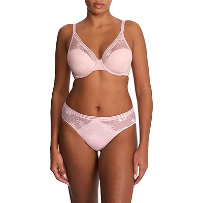 Natori Love Lace Full Coverage Plunge T-Shirt Bra pink pearl/warm white