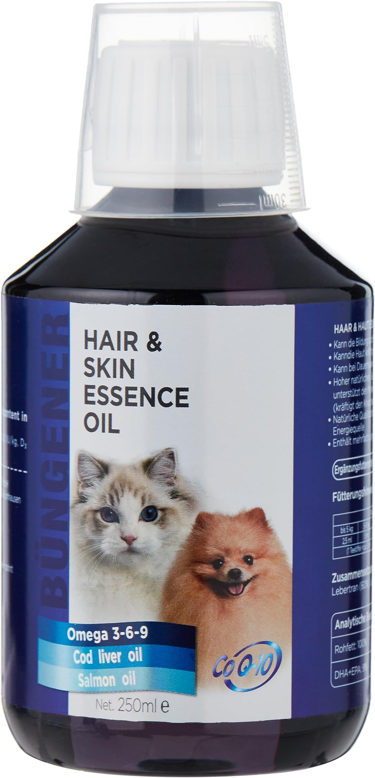 Bungener Hair & Skin Essence Oil For Cats & Dogs - 250ml (Fish Oil)