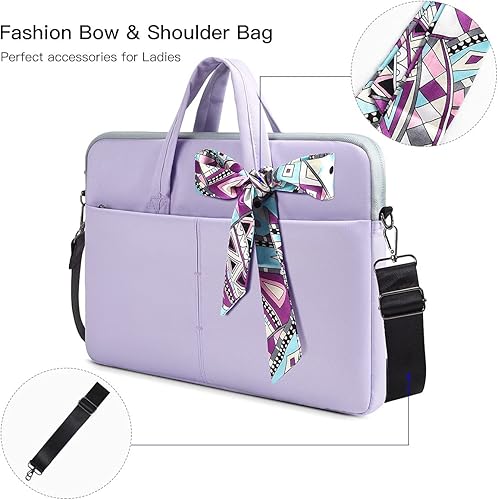 Miniatura 4 de Bolso de hombro impermeable para laptop de 13.5 a 15 pulgadas para mujeres y mujeres Dell Inspiron 13 5000, HP Pavilion x360 14, Lenovo Flex 5