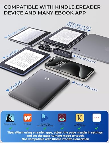 Miniatura 5 de Soporte de cuello de ganso con pasador de páginas para Kindle: soporte de brazo de cama ajustable para lectura sin manos, accesorios Kindle