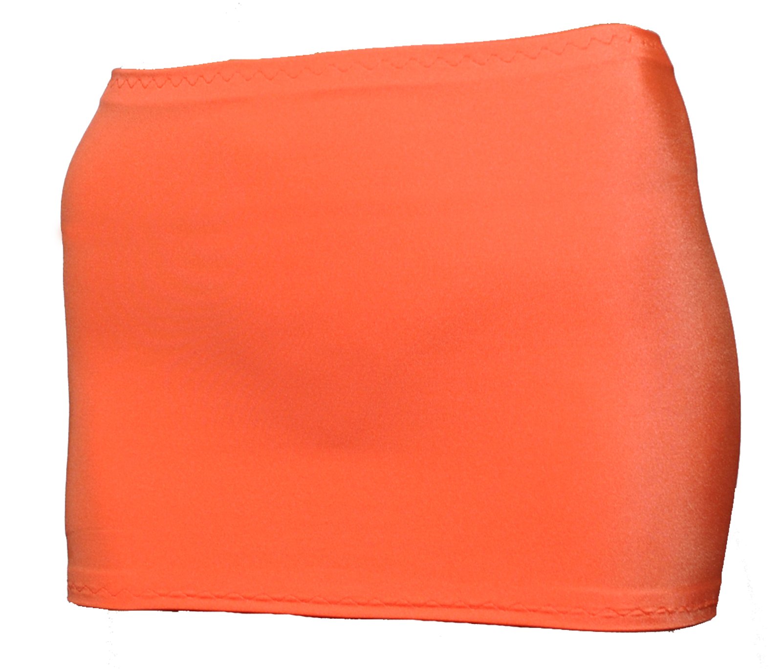 fantasystore Size 18-20 (to Fit: 36-38 Inch Waist / 40-44 Inch HIPS / 9-10 Inch Length) CS8 UV Orange Lycra Micro Mini Pull-On Skirt
