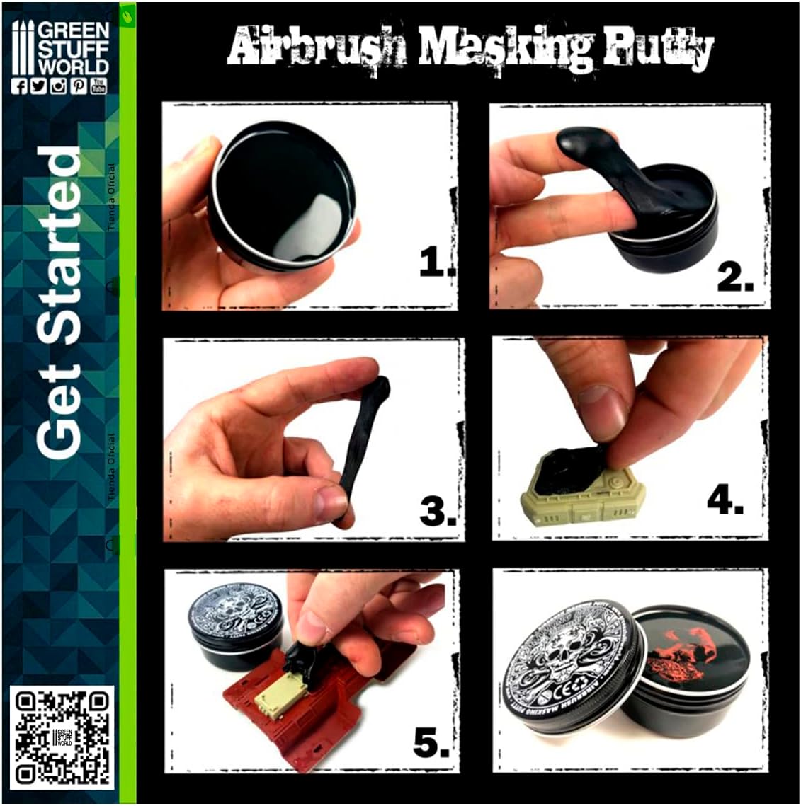 Green Stuff World for Models & Miniatures Airbrush Masking Putty 1908