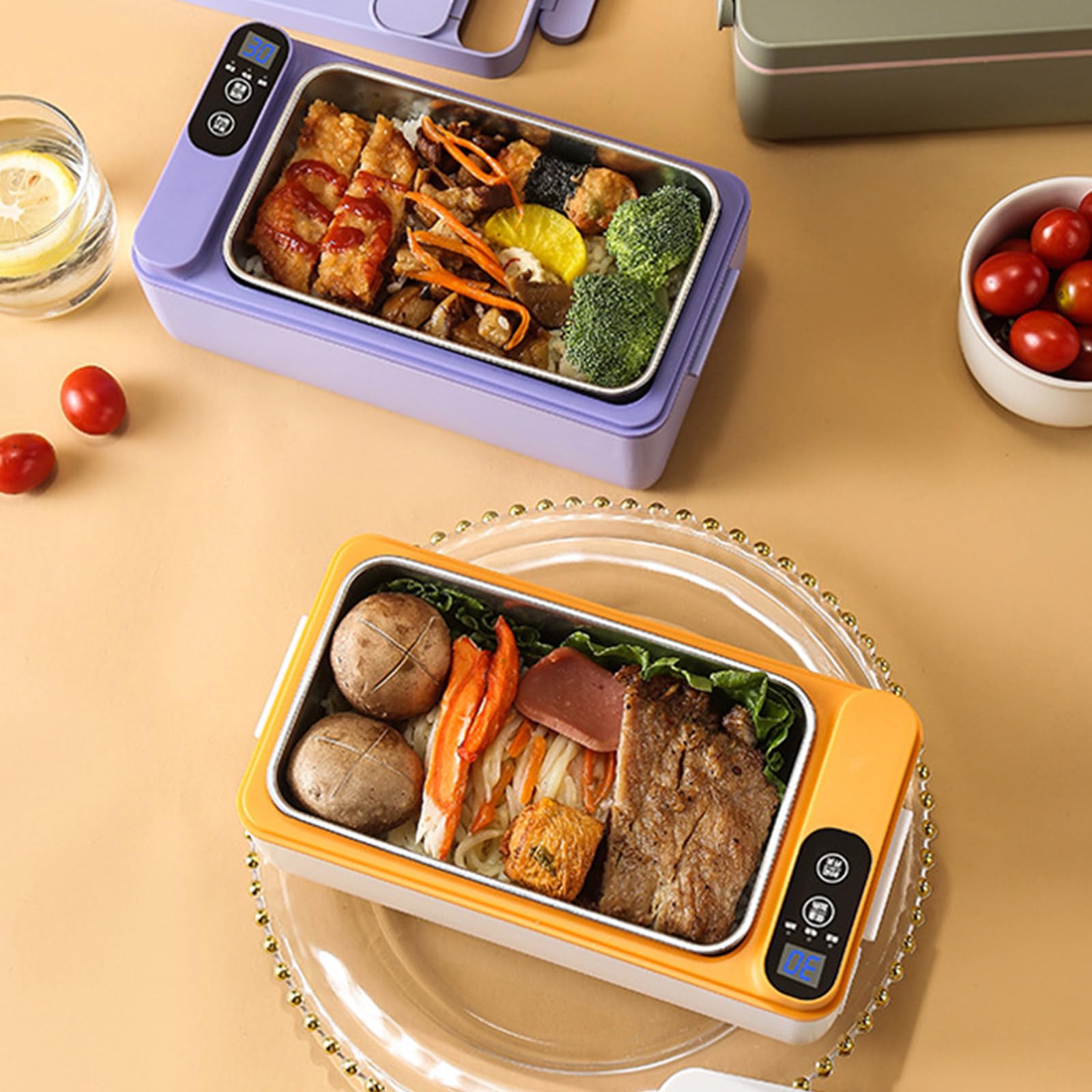 Pratico Riscaldamento Pranzo Organizzatori 3200mAh Scatola di Cibo A tenuta stagna 304Stainless Steel Studente Pranzo per Uso quotidiano Riscaldamento rapido Pasto