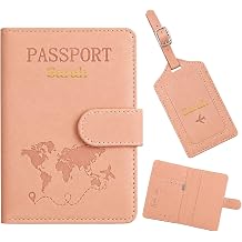 Personalized Luggage Tags & Passport Holder Set for Family Kids