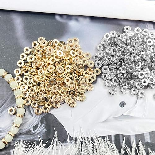 Miniatura 6 de 1200 cuentas espaciadoras de disco redondo plano de 0.236 pulgadas, cuentas espaciadoras CCB, cuentas espaciadoras de disco, cuentas sueltas para