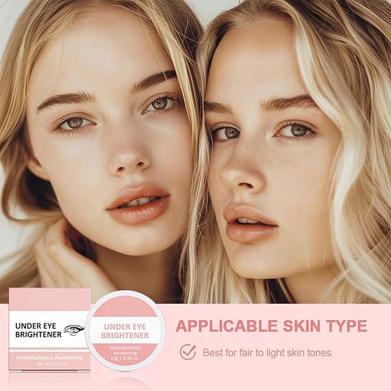 Under Eye Brightener And Concealer - Pink Concealer For Dark Circles And Spot - Instant Eye Anti Aging Concealers Eraser - 2 In 1 Korean Nourishing & Color Corrector Makeup