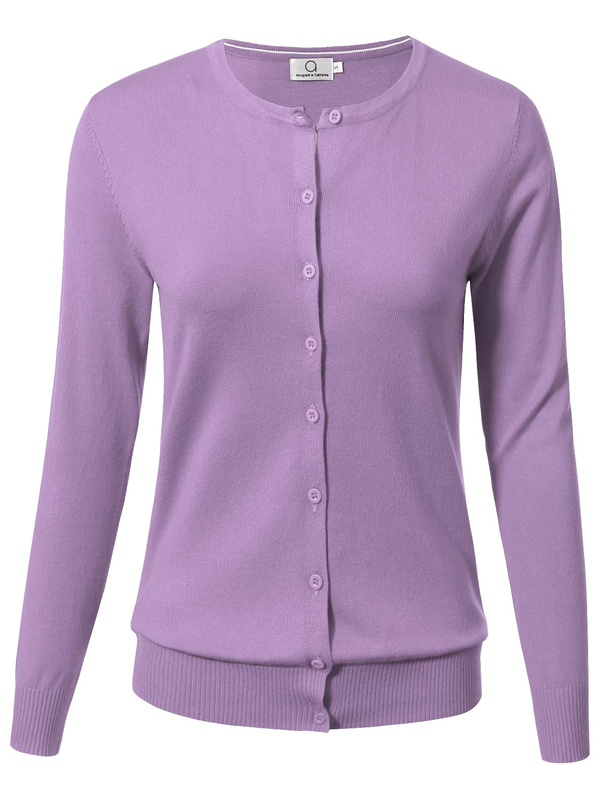 Allsense Women's Long-Sleeve Crewneck Cardigan