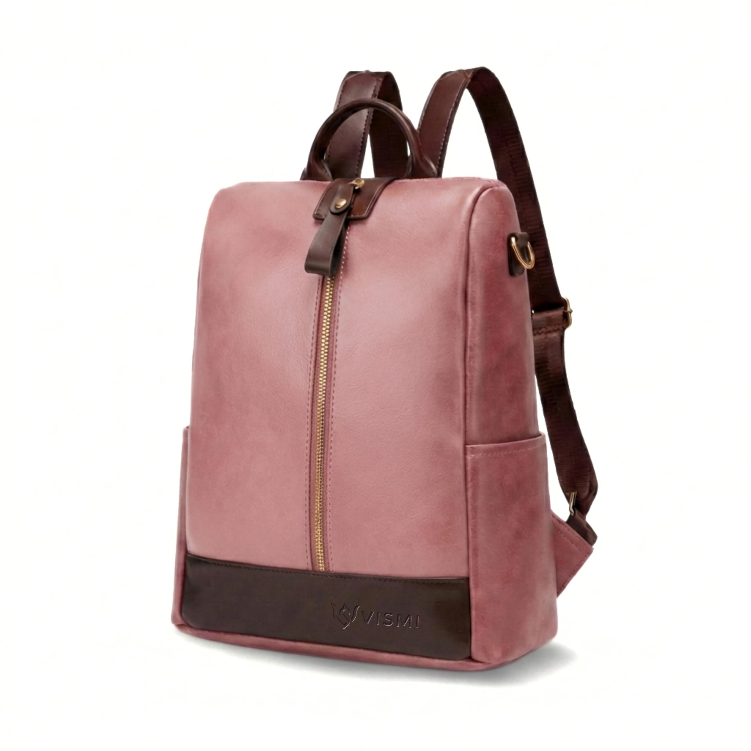 VISMIINTREND Leather Backpack Bags for Women | College Backpack Bags for Girls | Ladies Purse Handbag | Gift for Sister, Mother, Wife, Girlfriend, 13 Inch Laptop, Small, Back Pack for Woman