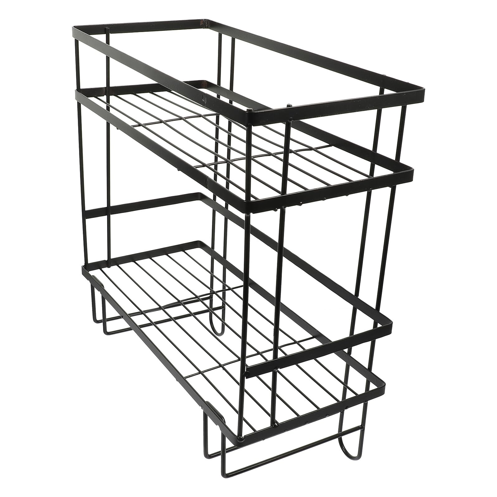 Scaffale salvaspazio sopra il WC, resistente alla ruggine, per il bagno sopra il serbatoio del WC, elegante design nero per la massima capacità di archiviazione