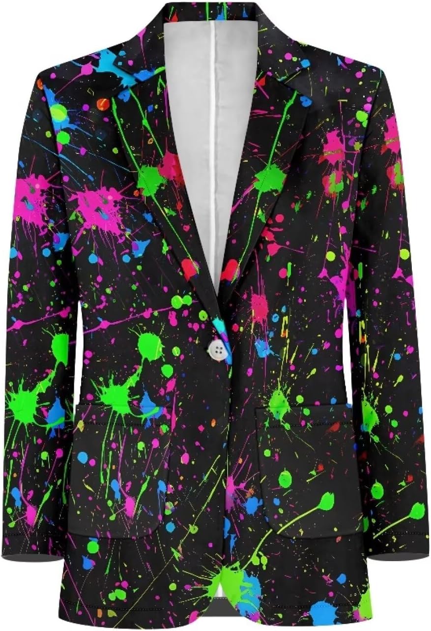 Men’s Suit Jacket Fashion One Button Slim Fit Sport Coat Casual Knit Blazer Lightweight Mens Blazer Jacket XS-5XL