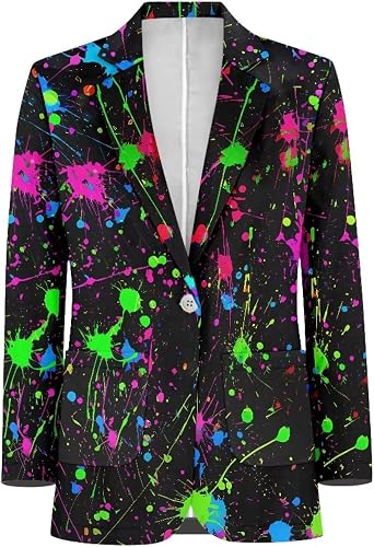 Mens Suit Jacket Fashion One Button Slim Fit Sport Coat Casual Knit Blazer Lightweight Mens Blazer Jacket XS-5XL