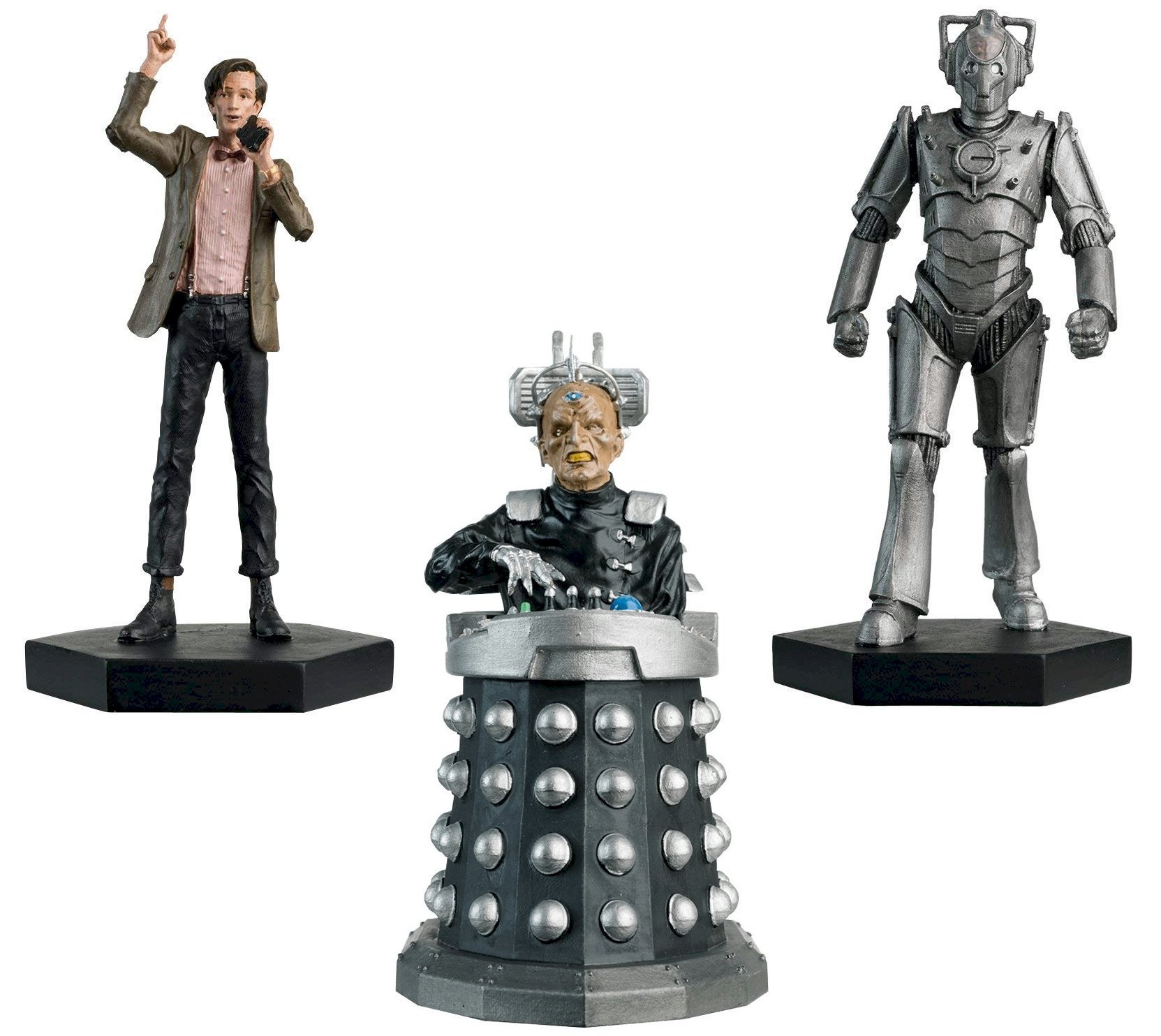 DOCTOR WHO Figurine Collection Hand Painted Figures 1:21 Scale Collector Boxed Models … (Figure Bundle #2-11th Doctor, Davros, Cyber-Controller)