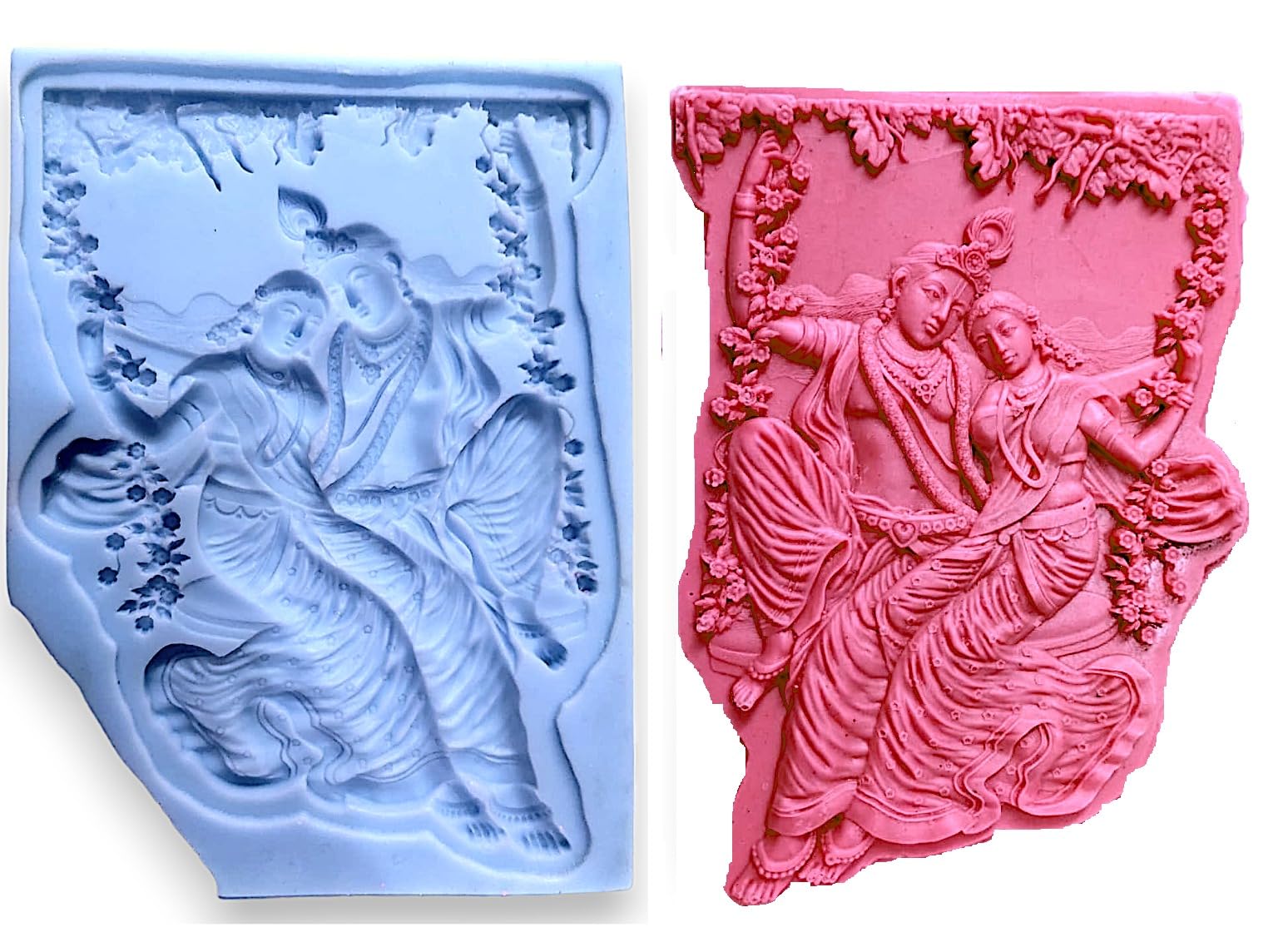 ADC Lord Radha Krishna On Swing Temple God Mould Janmashtami Special Silicone Mold