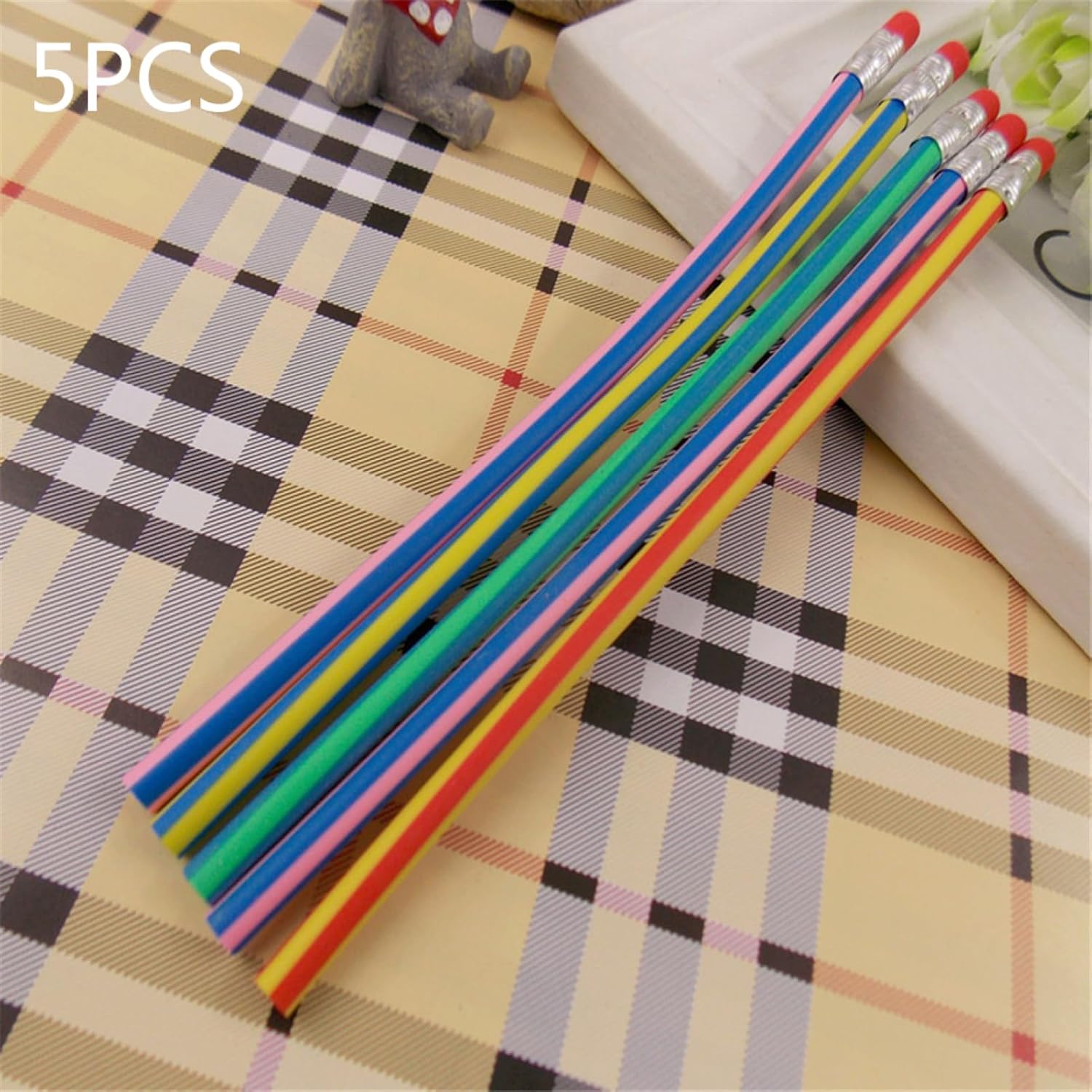 Flexible Bendable Pencils - Creative Color Pencils | Creative Cool Stationary Toys with Vertical Strips for Kids, Children, Sons, Daughters, Boys, Girls