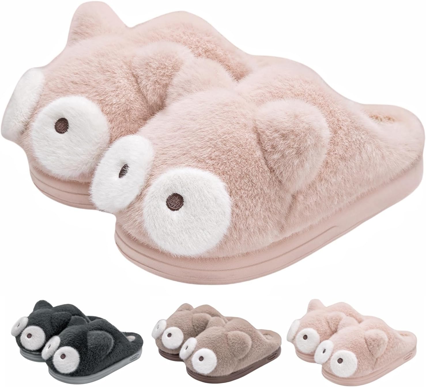 かわいい猫用スリッパ 男女兼用 かわいい動物 ふわふわスリッパ レディース メンズ ファジースリッパ フラシ天 暖かい 居心地の良い
