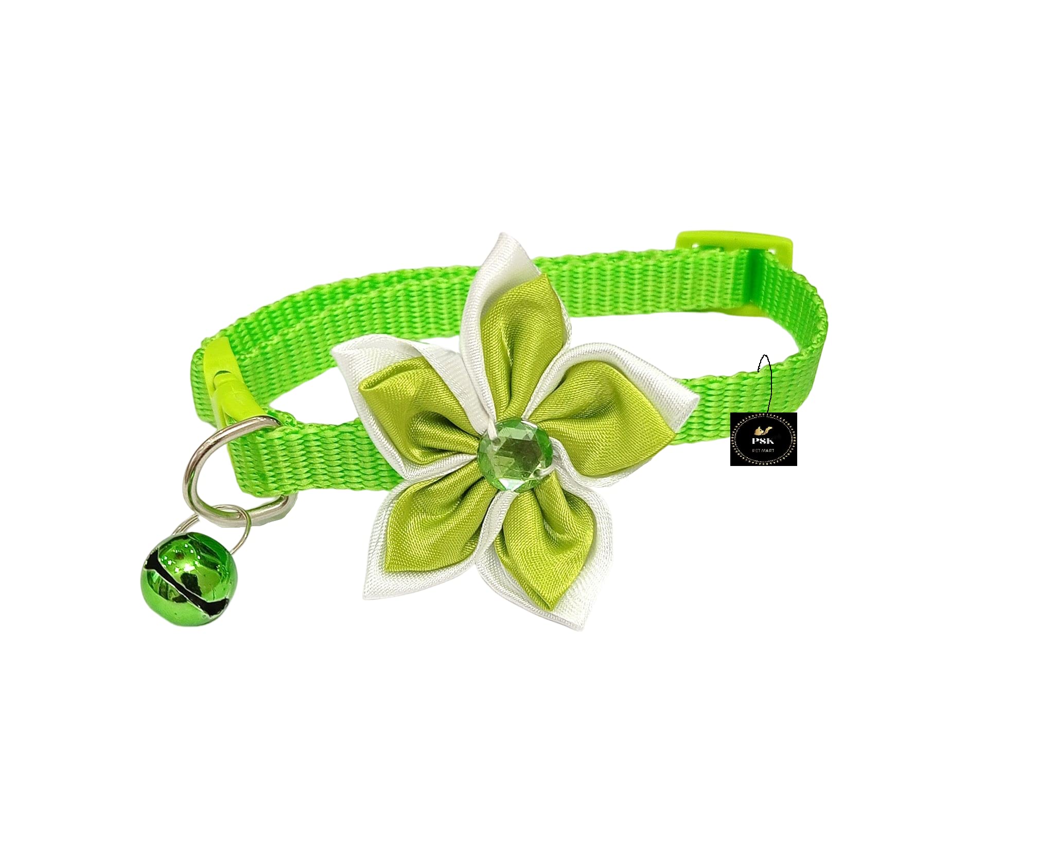 PSK PET MART Dog Cat Pet Flower Design Cute Bow Tie Bell Adjustable Puppy Kitten Necktie Collar (Green) (B0C1HDRM1W) Amazon Price History, Amazon Price Tracker