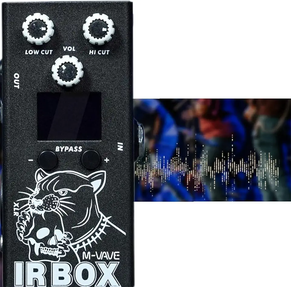 KINGSTER M-VAVE Pedal de Guitarra, Pedal IR Box com 25 Gabinetes de Guitarra, 7 Gabinetes de Baixo, Importação de IR do Usuário, Equalizador de 9 Bandas, Saída XLR, Conector de Fone de Ouvido
