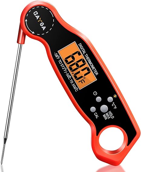 Review BAYGA Meat Thermometer, Instant Read Food Thermometer with LCD Backlight, Calibration and Waterproof Ultra Fast Digital Cooking Thermometer for Candy Deep Fry Liquids Turkey Kitchen Baking Smoker Review BAYGA Meat Thermometer, Instant Read Food Thermometer with LCD Backlight, Calibration and Waterproof Ultra Fast Digital Cooking Thermometer for Candy Deep Fry Liquids Turkey Kitchen Baking Smoker