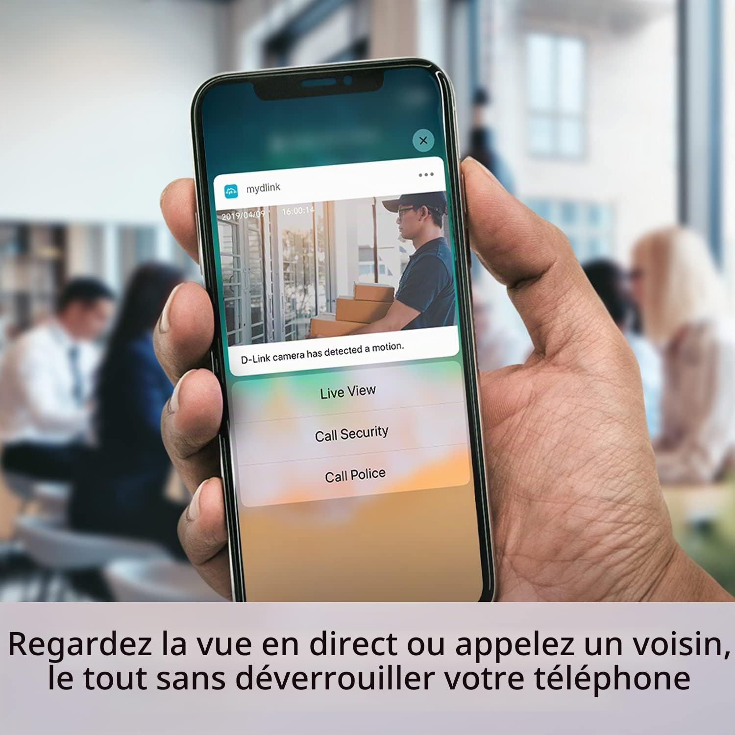 D-Link DCS-6100LH Caméra Wi-Fi compacte Full HD mydlink ™ avec vision nocturne, détection de mouvement / son, enregistrement vidéo d'application / cloud, ONVIF, Alexa, assistant Google, WPA3